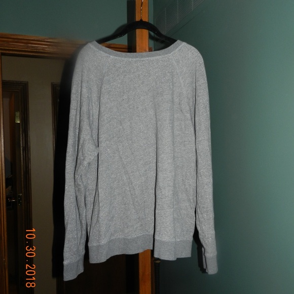 Women's Old Navy Grey Sparkle Sweatshirt - Picture 2 of 3